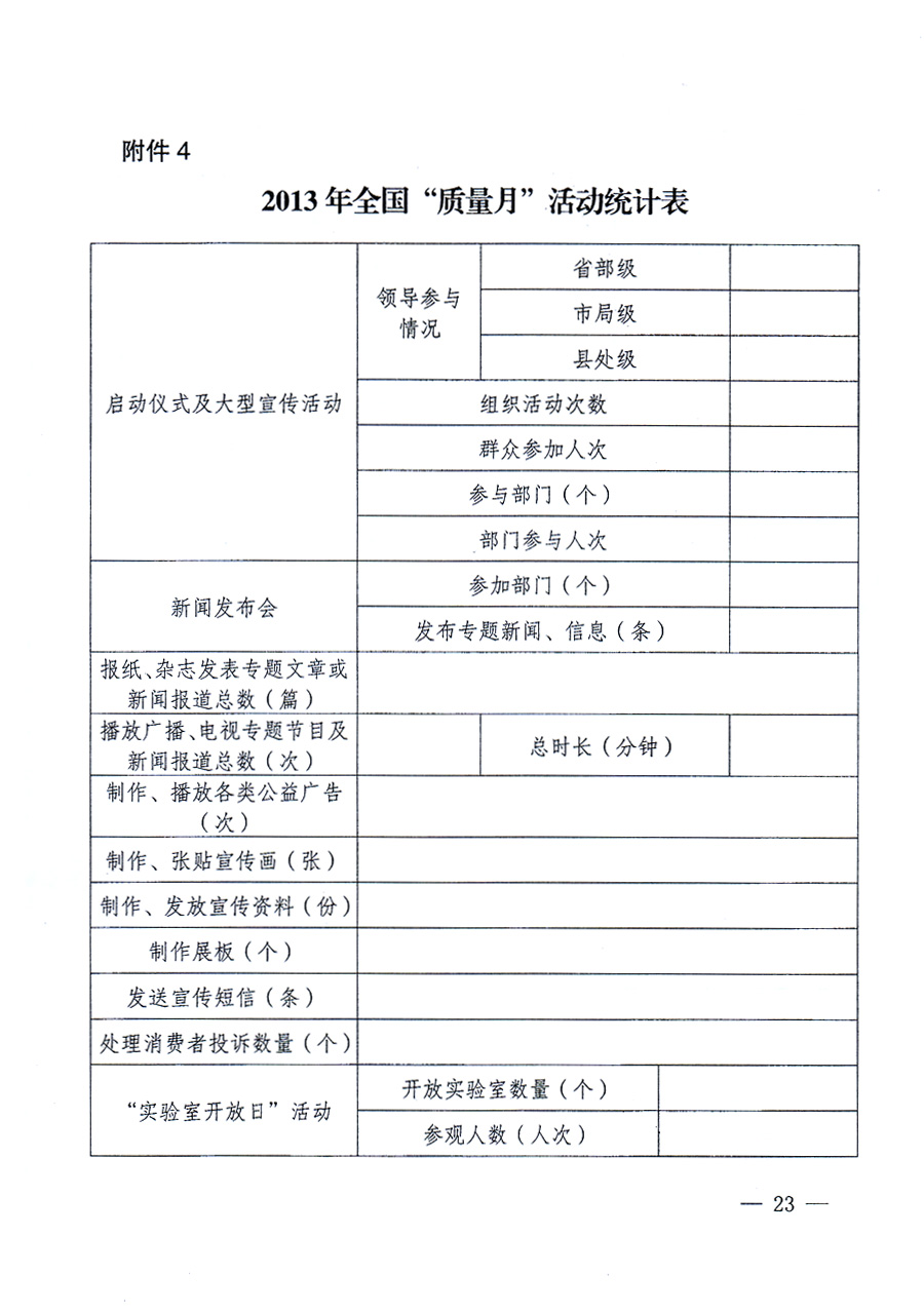 國家質(zhì)量監(jiān)督檢驗(yàn)檢疫總局、中共中央宣傳部等單位《關(guān)于開展2013年全國“質(zhì)量月”活動(dòng)的通知》